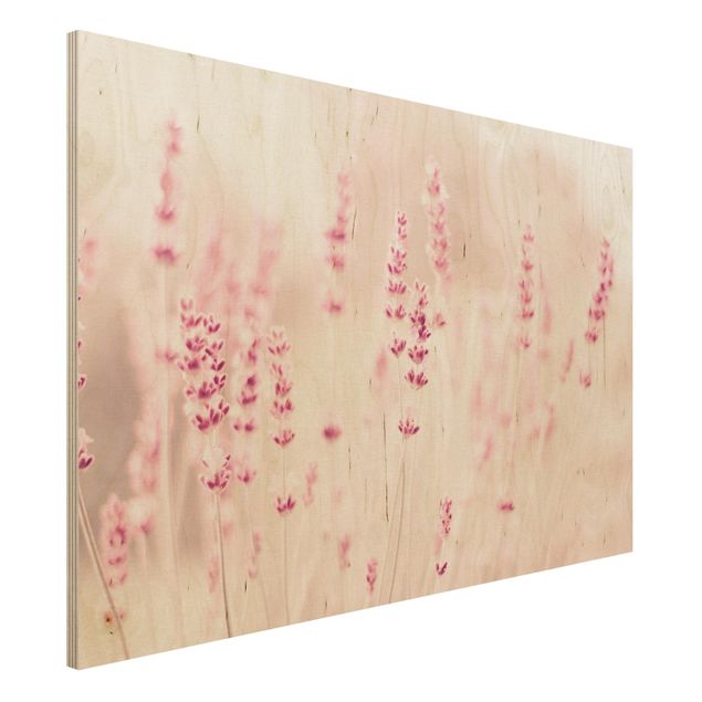 Stampa su legno - Lavanda delicata rosata