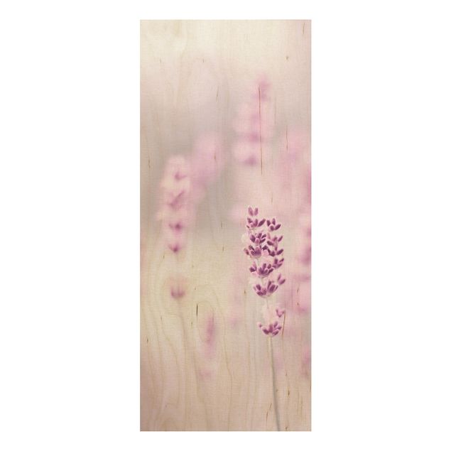 Stampa su legno - Lavanda delicata violetta