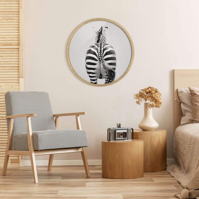 Gal Design quadri Zebra da dietro bianco e nero
