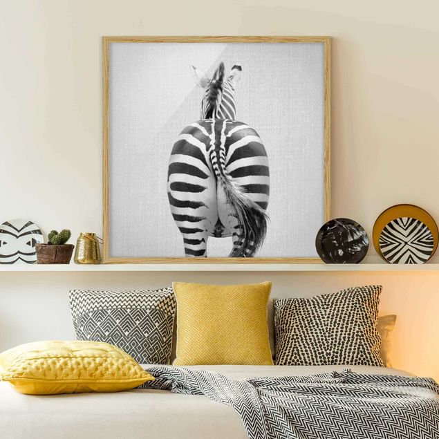 Gal Design quadri Zebra da dietro bianco e nero