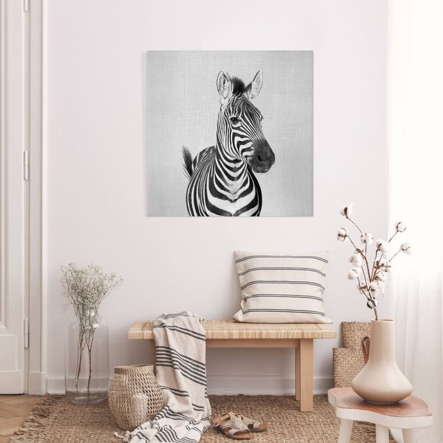 Tela zebra Zebra Zilla Bianco e Nero
