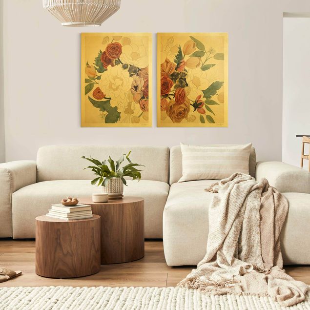 Riproduzioni su tela quadri famosi Schizzi di bouquet di fiori