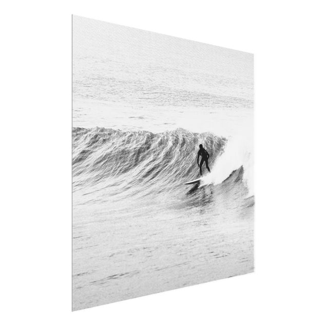 Quadro in vetro - È tempo di fare surf