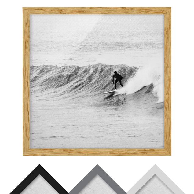 Poster con cornice - È tempo di fare surf