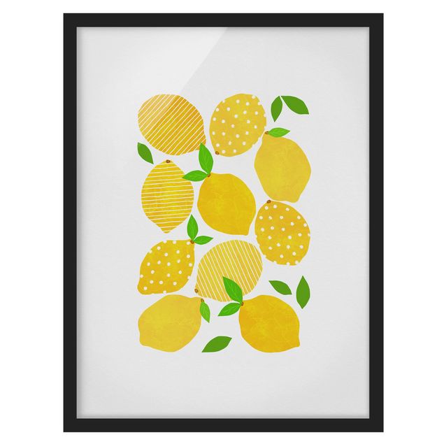 Poster con cornice - Limoni con punti