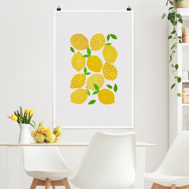 Poster illustrazioni Limone con puntini