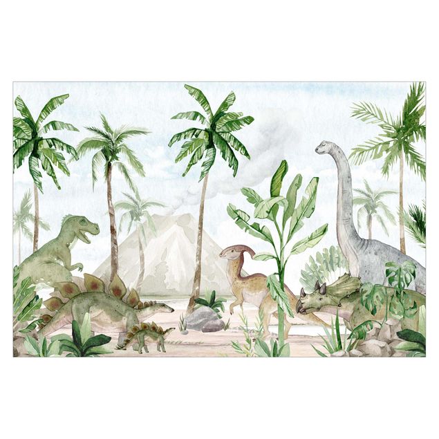 Carta da parati - Incontro tra dinosauri